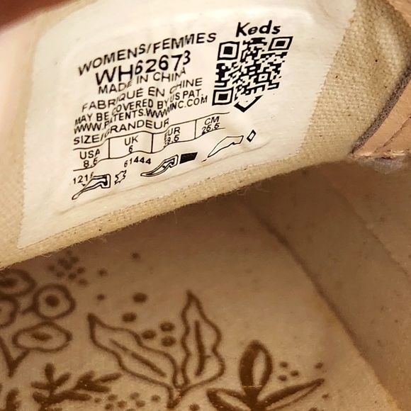 Keds x Rifle Paper Co Pink Green Floral Sneakers 8.5 NWOT Canvas - Picture 2 of 7